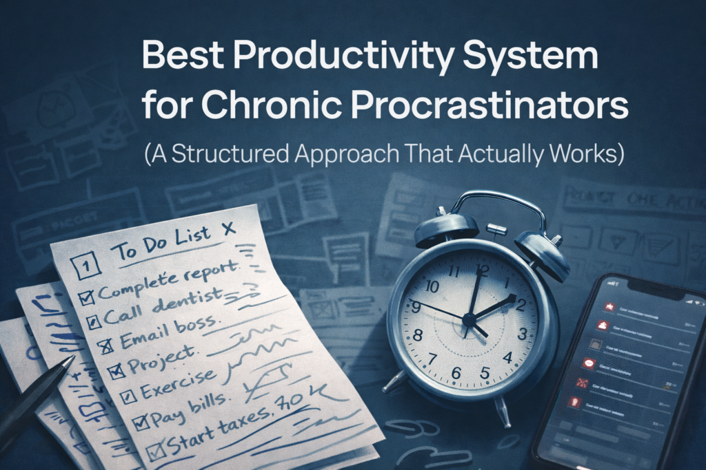 Best productivity system for chronic procrastinators designed to improve consistency and task completion