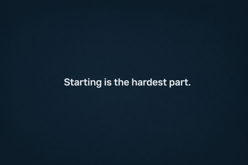 Starting is the hardest part of productivity when struggling with procrastination and task initiation